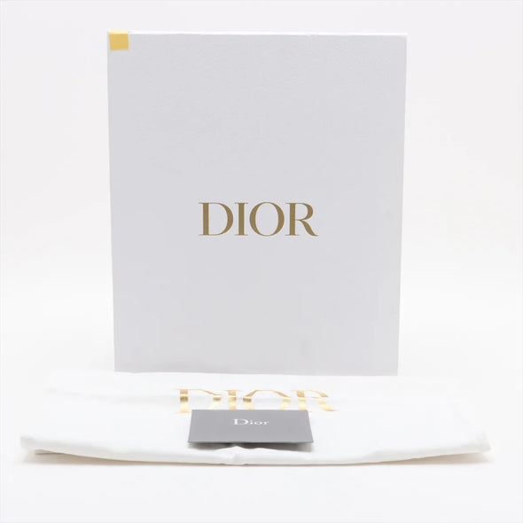 Christian Dior Natural Rattan and Blue Dior Oblique Jacquard Medium Lady Dior Handbag [Clearance Sale]