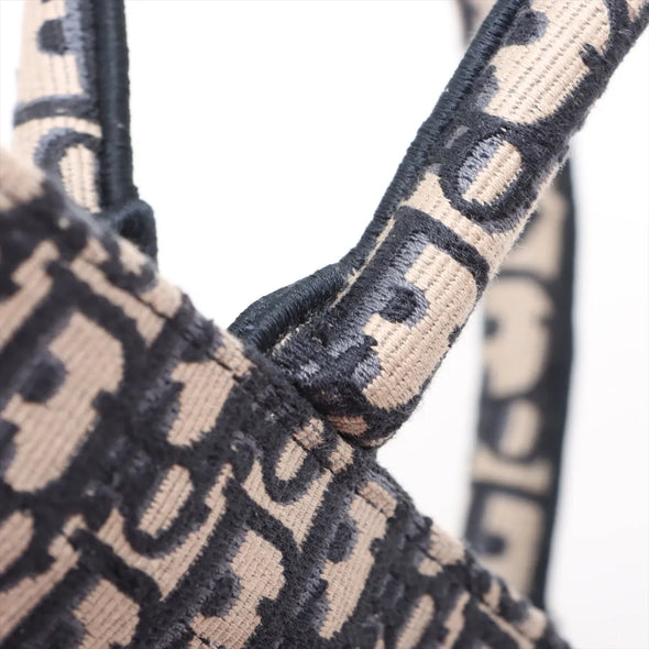 Christian Dior Blue Dior Oblique Embroidery Medium Dior Book Tote [Clearance Sale]