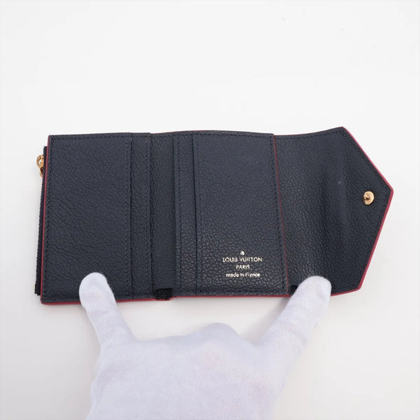 Louis Vuitton Marine Rouge Monogram Empreinte Leather Zoe Wallet [Clearance Sale]