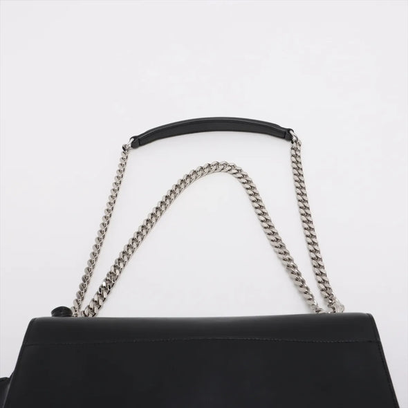 Saint Laurent Black Calfskin Leather Sunset Shoulder Bag [Clearance Sale]