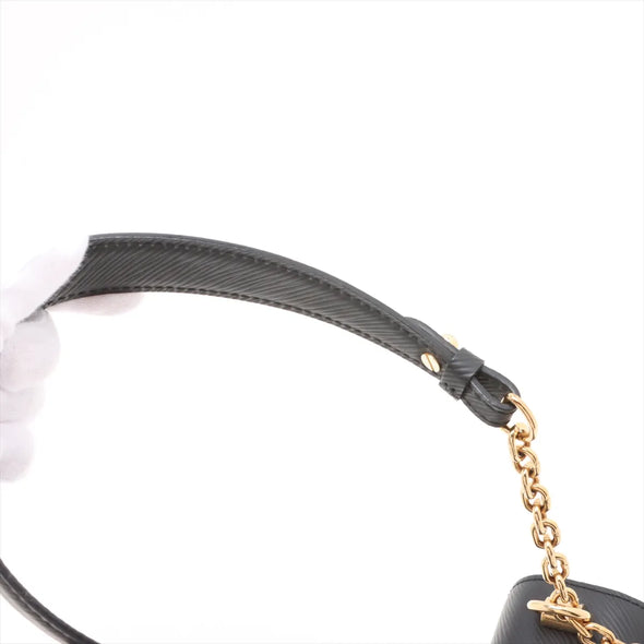 Louis Vuitton Black Epi Calfskin Leather Twist MM Shoulder Bag [Clearance Sale]
