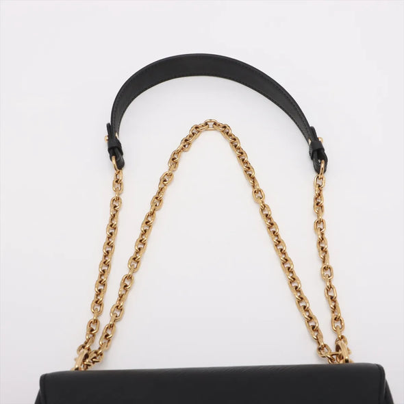 Louis Vuitton Black Epi Calfskin Leather Twist MM Shoulder Bag [Clearance Sale]