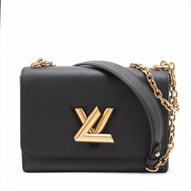 Louis Vuitton Black Epi Calfskin Leather Twist MM Shoulder Bag [Clearance Sale]