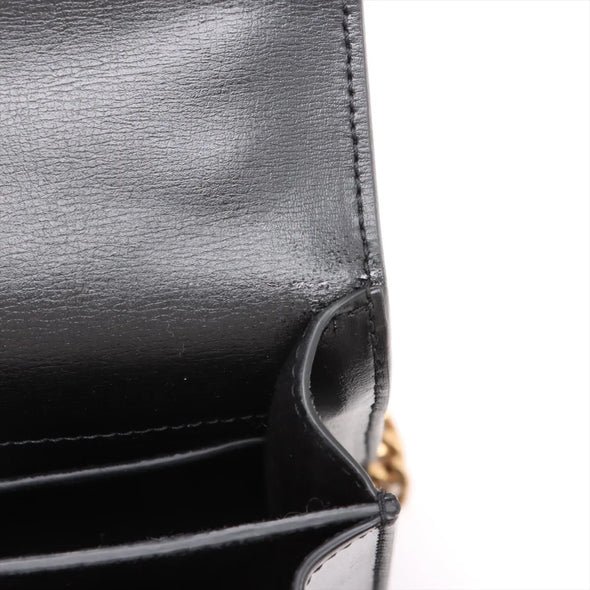 Saint Laurent Black Calfskin Leather Medium Sunset Shoulder Bag [Clearance Sale]