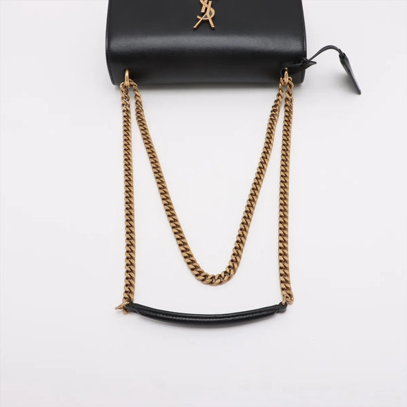 Saint Laurent Black Calfskin Leather Medium Sunset Shoulder Bag [Clearance Sale]