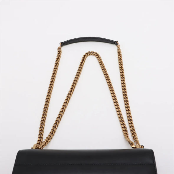 Saint Laurent Black Calfskin Leather Medium Sunset Shoulder Bag [Clearance Sale]