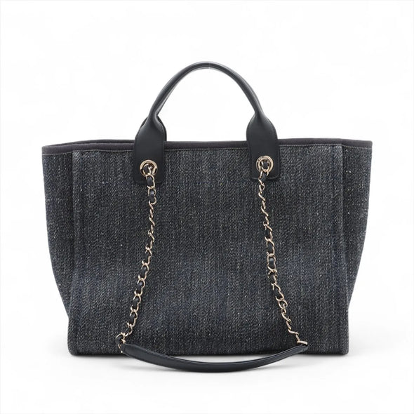 Denim Deauville MM Shopping Tote
