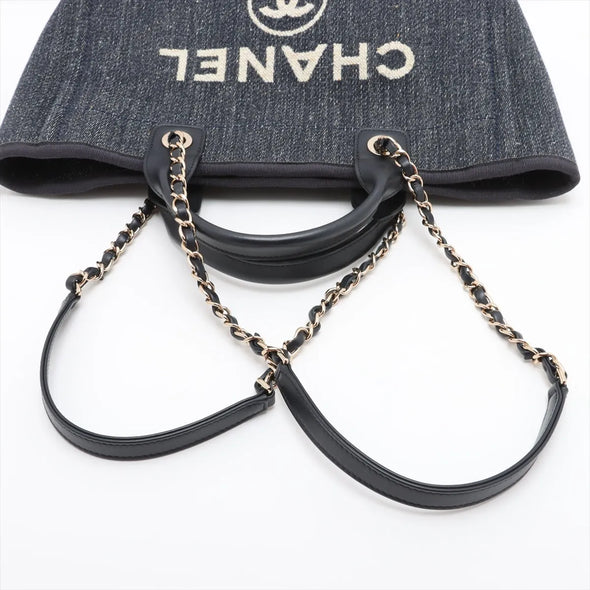 Denim Deauville MM Shopping Tote