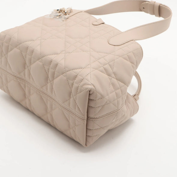 Christian Dior Beige Macrocannage Leather Small Dior Toujours Bag [Clearance Sale]