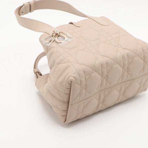 Christian Dior Beige Macrocannage Leather Small Dior Toujours Bag [Clearance Sale]