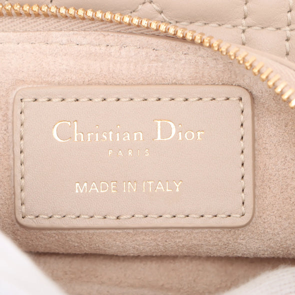 Christian Dior Beige Macrocannage Leather Small Dior Toujours Bag [Clearance Sale]