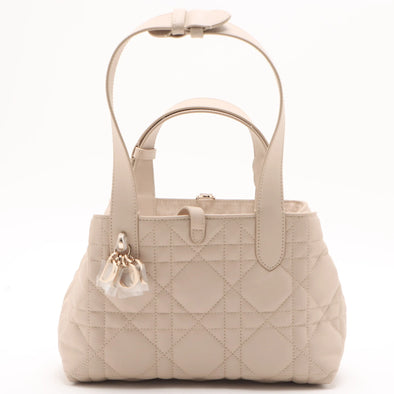 Christian Dior Beige Macrocannage Leather Small Dior Toujours Bag [Clearance Sale]