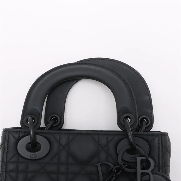 Christian Dior Black Cannage Lambskin Leather Mini Lady Dior Bag [Clearance Sale]