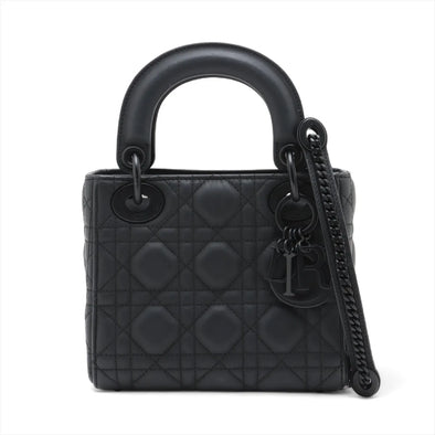 Christian Dior Black Cannage Lambskin Leather Mini Lady Dior Bag [Clearance Sale]
