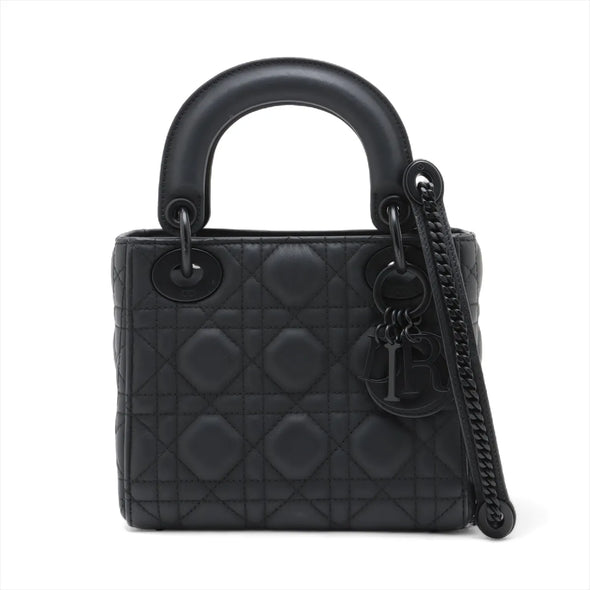 Christian Dior Black Cannage Lambskin Leather Mini Lady Dior Bag [Clearance Sale]
