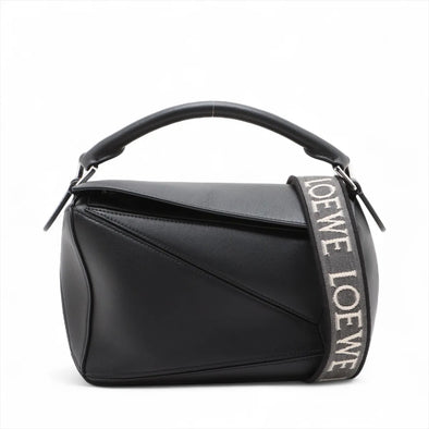 Loewe Black Leather Small Puzzle Bag [Clearance Sale]