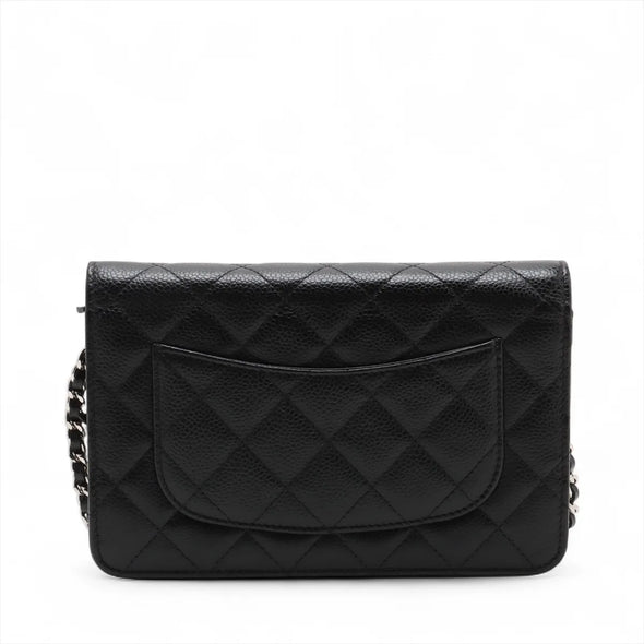Chanel Black Caviar Calfskin Wallet on Chain [Clearance Sale]