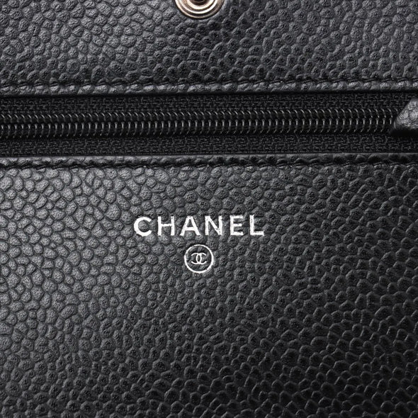 Chanel Black Caviar Calfskin Wallet on Chain [Clearance Sale]
