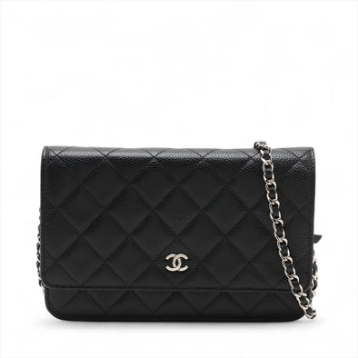 Chanel Black Caviar Calfskin Wallet on Chain [Clearance Sale]
