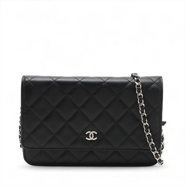 Chanel Black Caviar Calfskin Wallet on Chain [Clearance Sale]