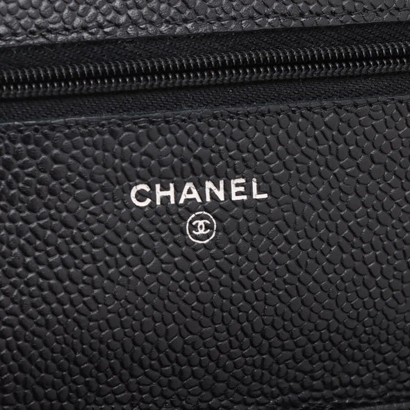 Chanel Black Caviar Calfskin Wallet On Chain [Clearance Sale]