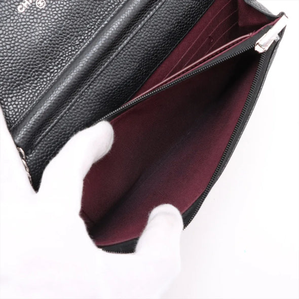 Chanel Black Caviar Calfskin Wallet On Chain [Clearance Sale]