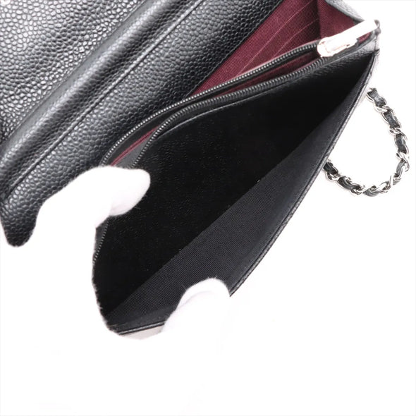 Chanel Black Caviar Calfskin Wallet On Chain [Clearance Sale]
