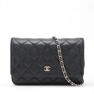 Chanel Black Caviar Calfskin Wallet On Chain [Clearance Sale]