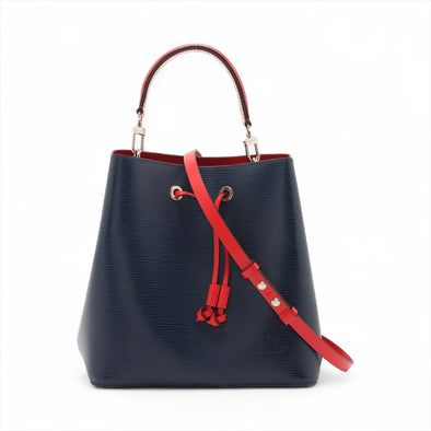 Louis Vuitton Navy Rouge Epi Calfskin Leather Neonoe MM [Clearance Sale]