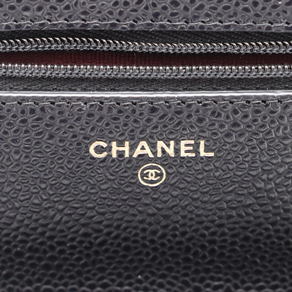 Chanel Black Caviar Calfskin Wallet On Chain [Clearance Sale]