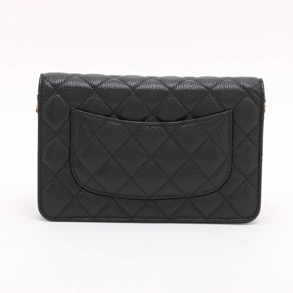 Chanel Black Caviar Calfskin Wallet On Chain [Clearance Sale]