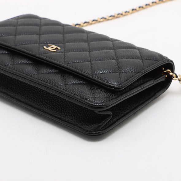 Chanel Black Caviar Calfskin Wallet On Chain [Clearance Sale]