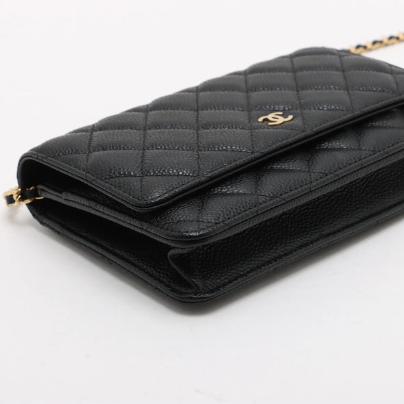 Chanel Black Caviar Calfskin Wallet On Chain [Clearance Sale]