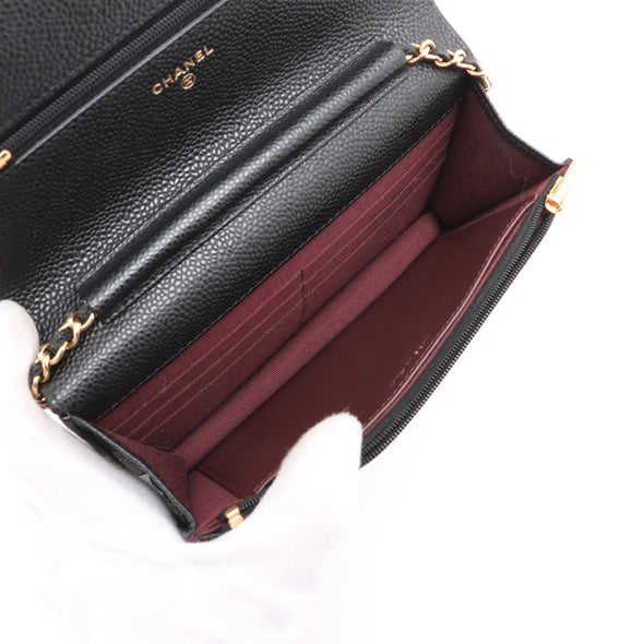 Chanel Black Caviar Calfskin Wallet On Chain [Clearance Sale]