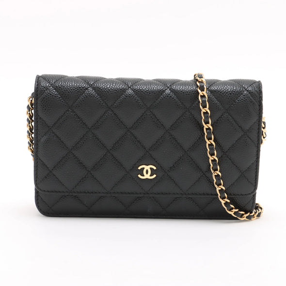Chanel Black Caviar Calfskin Wallet On Chain [Clearance Sale]