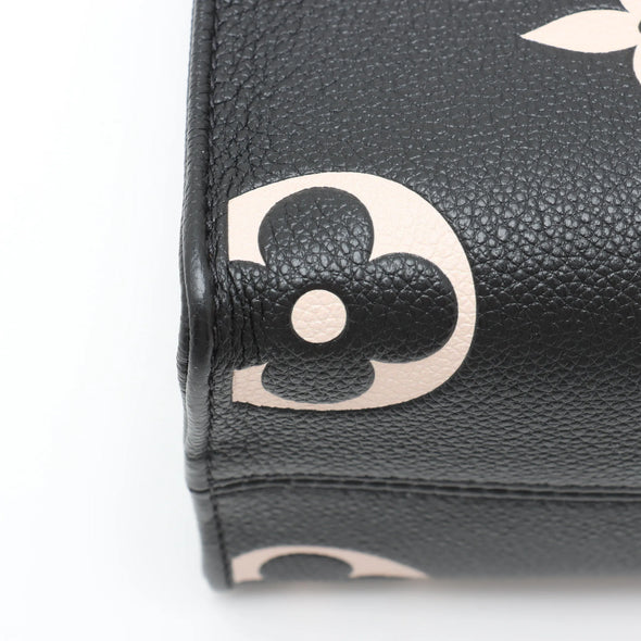 Louis Vuitton Black Beige Bicolor Monogram Empreinte Leather OnTheGo PM [Clearance Sale]