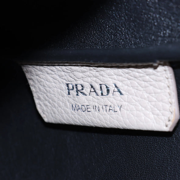 Prada Greige Vitello Daino Calfskin Leather Handbag [Clearance Sale]
