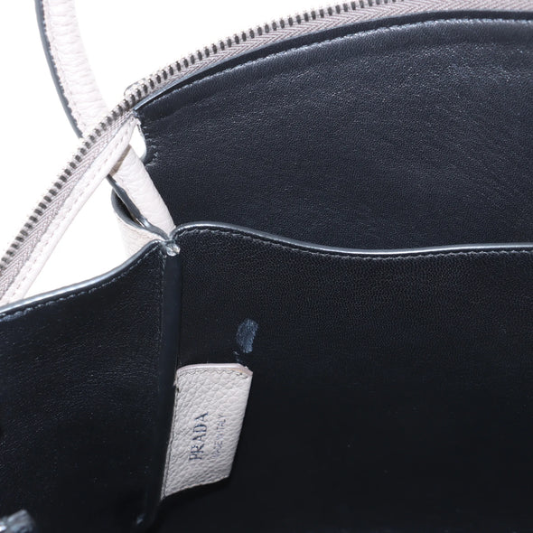 Prada Greige Vitello Daino Calfskin Leather Handbag [Clearance Sale]