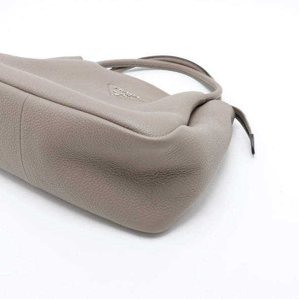 Prada Greige Vitello Daino Calfskin Leather Handbag [Clearance Sale]