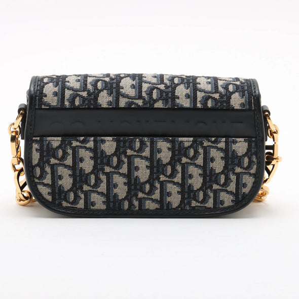Christian Dior Blue Dior Oblique Jacquard 30 Montaigne Small Avenue Bag [Clearance Sale]