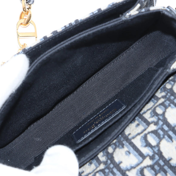 Christian Dior Blue Dior Oblique Jacquard 30 Montaigne Small Avenue Bag [Clearance Sale]
