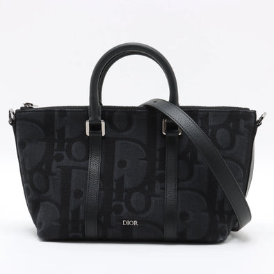 Christian Dior Black Canvas Weekender PM [Clearance Sale]