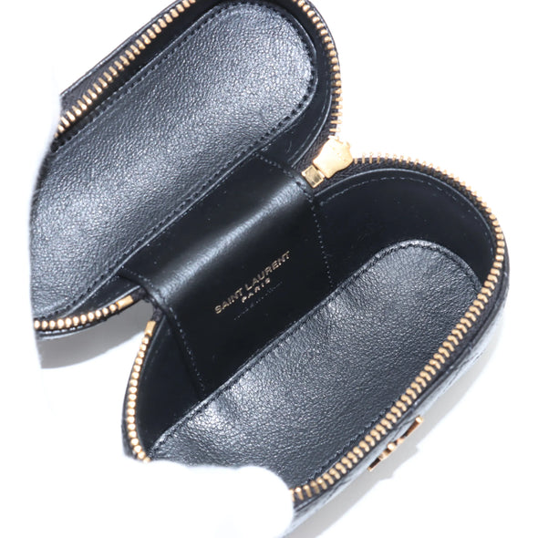 Saint Laurent Black Lambskin Leather Gaby Vanity Bag [Clearance Sale]