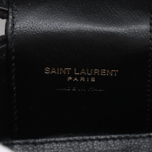 Saint Laurent Black Lambskin Leather Gaby Vanity Bag [Clearance Sale]
