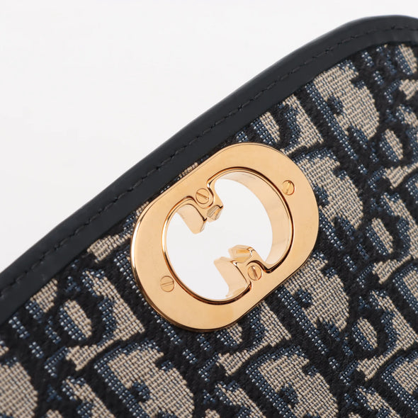 Christian Dior Blue Dior Oblique Jacquard 30 Montaigne Small Avenue Bag [Clearance Sale]