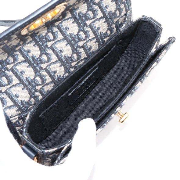 Christian Dior Blue Dior Oblique Jacquard 30 Montaigne Small Avenue Bag [Clearance Sale]