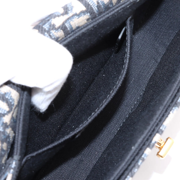 Christian Dior Blue Dior Oblique Jacquard 30 Montaigne Small Avenue Bag [Clearance Sale]