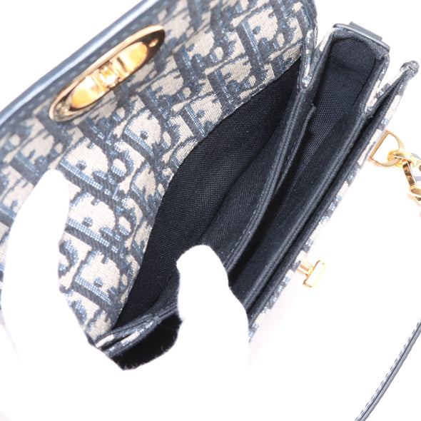 Christian Dior Blue Dior Oblique Jacquard 30 Montaigne Small Avenue Bag [Clearance Sale]