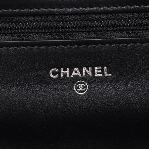 Chanel Black Patent Leather 2.55 Wallet on Chain [Clearance Sale]