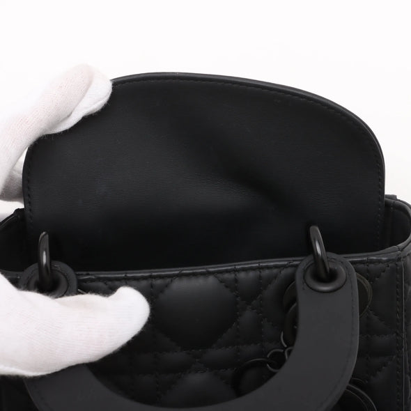 Christian Dior Black Cannage Lambskin Leather Mini Lady Dior Bag [Clearance Sale]